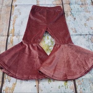 Mauve velvet flare bells